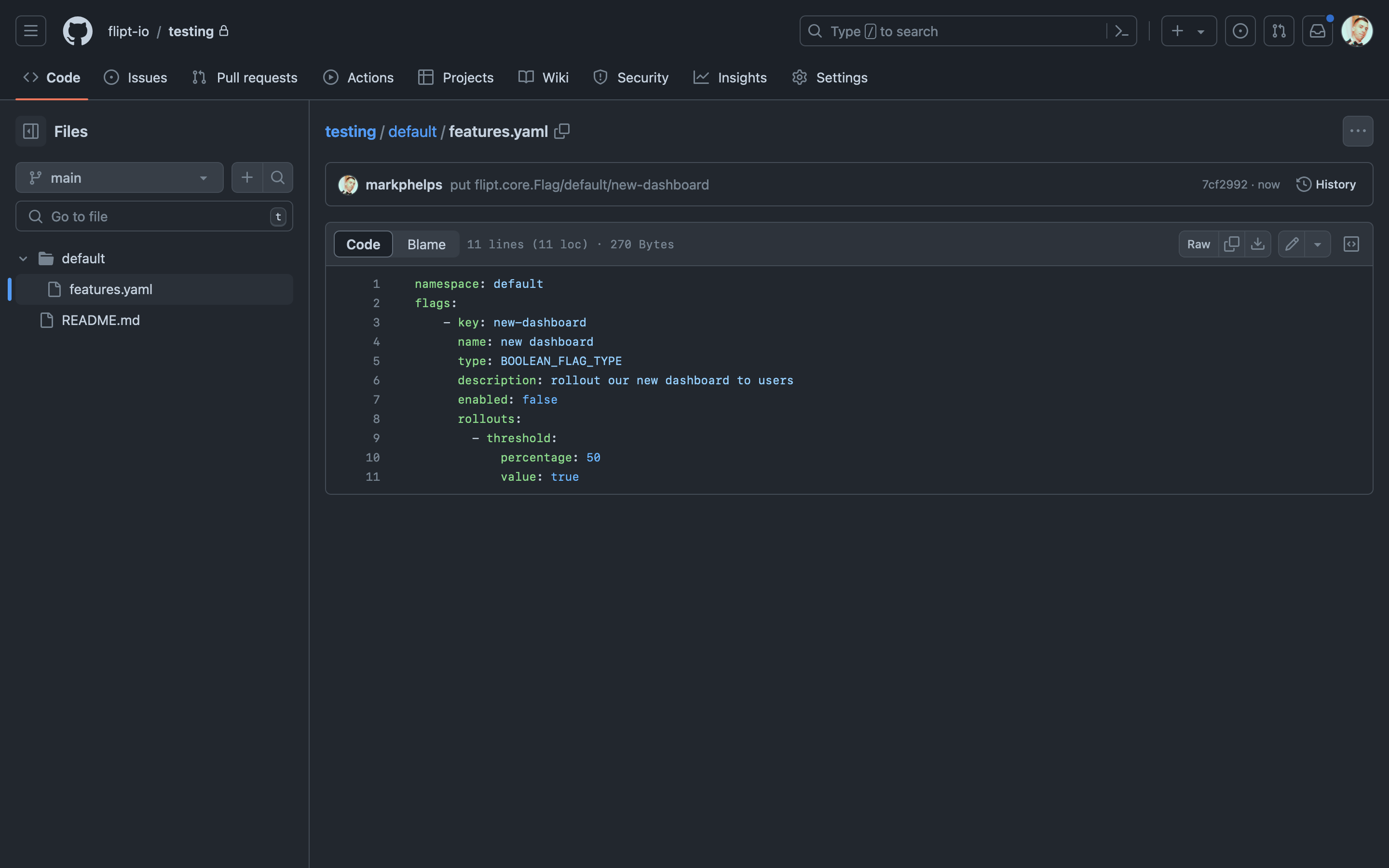 Flipt Cloud Git Backed Storage