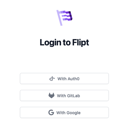 Flipt Login Screen